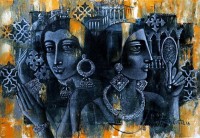 Shaista Momin, Untitled, 20 x 30 Inch, Acrylic on Canvas, Figurative Painting, AC-SHM-004